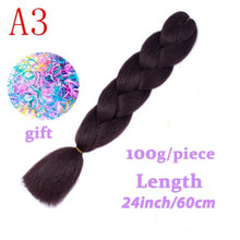 Load image into Gallery viewer, Braiding Synthetic Hair 88Colors Available 24Inch Crochet Blonde Hair For Women Extensions Jumbo Braids Hairstyles