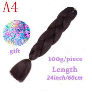 Braiding Synthetic Hair 88Colors Available 24Inch Crochet Blonde Hair For Women Extensions Jumbo Braids Hairstyles
