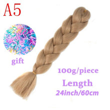 Load image into Gallery viewer, Braiding Synthetic Hair 88Colors Available 24Inch Crochet Blonde Hair For Women Extensions Jumbo Braids Hairstyles