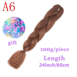 Braiding Synthetic Hair 88Colors Available 24Inch Crochet Blonde Hair For Women Extensions Jumbo Braids Hairstyles