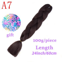 Load image into Gallery viewer, Braiding Synthetic Hair 88Colors Available 24Inch Crochet Blonde Hair For Women Extensions Jumbo Braids Hairstyles