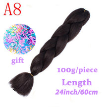 Load image into Gallery viewer, Braiding Synthetic Hair 88Colors Available 24Inch Crochet Blonde Hair For Women Extensions Jumbo Braids Hairstyles