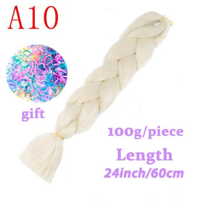 Braiding Synthetic Hair 88Colors Available 24Inch Crochet Blonde Hair For Women Extensions Jumbo Braids Hairstyles