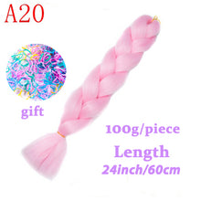 Load image into Gallery viewer, Braiding Synthetic Hair 88Colors Available 24Inch Crochet Blonde Hair For Women Extensions Jumbo Braids Hairstyles