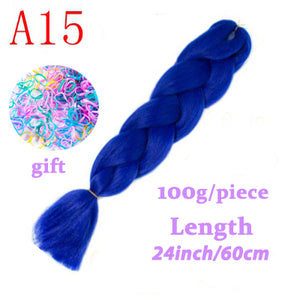 Braiding Synthetic Hair 88Colors Available 24Inch Crochet Blonde Hair For Women Extensions Jumbo Braids Hairstyles