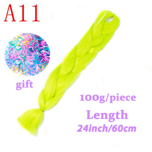 Braiding Synthetic Hair 88Colors Available 24Inch Crochet Blonde Hair For Women Extensions Jumbo Braids Hairstyles
