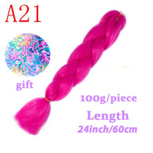 Load image into Gallery viewer, Braiding Synthetic Hair 88Colors Available 24Inch Crochet Blonde Hair For Women Extensions Jumbo Braids Hairstyles