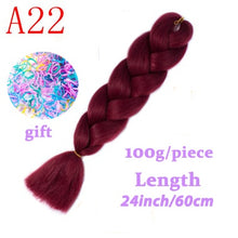 Load image into Gallery viewer, Braiding Synthetic Hair 88Colors Available 24Inch Crochet Blonde Hair For Women Extensions Jumbo Braids Hairstyles