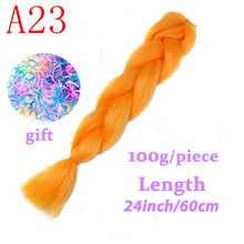 Load image into Gallery viewer, Braiding Synthetic Hair 88Colors Available 24Inch Crochet Blonde Hair For Women Extensions Jumbo Braids Hairstyles