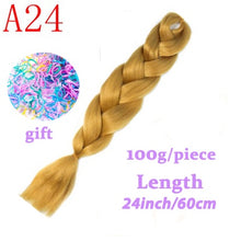 Load image into Gallery viewer, Braiding Synthetic Hair 88Colors Available 24Inch Crochet Blonde Hair For Women Extensions Jumbo Braids Hairstyles