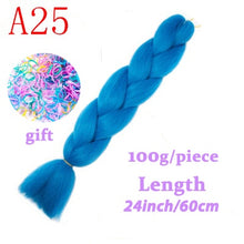 Load image into Gallery viewer, Braiding Synthetic Hair 88Colors Available 24Inch Crochet Blonde Hair For Women Extensions Jumbo Braids Hairstyles