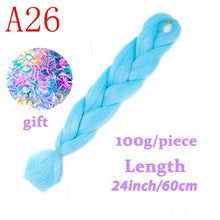 Load image into Gallery viewer, Braiding Synthetic Hair 88Colors Available 24Inch Crochet Blonde Hair For Women Extensions Jumbo Braids Hairstyles