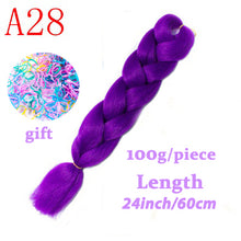 Load image into Gallery viewer, Braiding Synthetic Hair 88Colors Available 24Inch Crochet Blonde Hair For Women Extensions Jumbo Braids Hairstyles