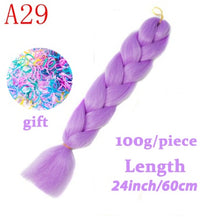 Load image into Gallery viewer, Braiding Synthetic Hair 88Colors Available 24Inch Crochet Blonde Hair For Women Extensions Jumbo Braids Hairstyles