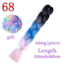 Load image into Gallery viewer, Braiding Synthetic Hair 88Colors Available 24Inch Crochet Blonde Hair For Women Extensions Jumbo Braids Hairstyles