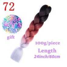 Load image into Gallery viewer, Braiding Synthetic Hair 88Colors Available 24Inch Crochet Blonde Hair For Women Extensions Jumbo Braids Hairstyles