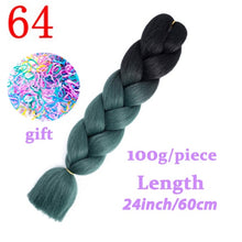 Load image into Gallery viewer, Braiding Synthetic Hair 88Colors Available 24Inch Crochet Blonde Hair For Women Extensions Jumbo Braids Hairstyles