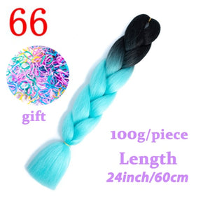 Braiding Synthetic Hair 88Colors Available 24Inch Crochet Blonde Hair For Women Extensions Jumbo Braids Hairstyles