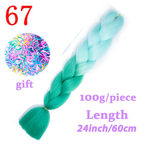 Braiding Synthetic Hair 88Colors Available 24Inch Crochet Blonde Hair For Women Extensions Jumbo Braids Hairstyles