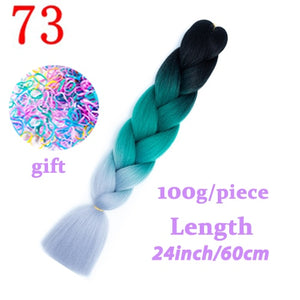 Braiding Synthetic Hair 88Colors Available 24Inch Crochet Blonde Hair For Women Extensions Jumbo Braids Hairstyles