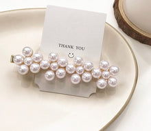 Load image into Gallery viewer, Woman elegant geometric pearl hairpins and hair clips