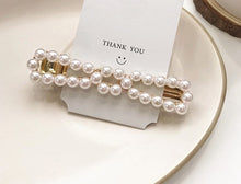 Load image into Gallery viewer, Woman elegant geometric pearl hairpins and hair clips
