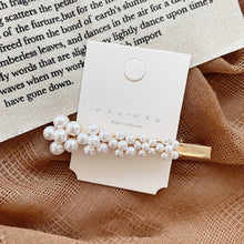 Load image into Gallery viewer, Woman elegant geometric pearl hairpins and hair clips