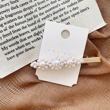 Load image into Gallery viewer, Woman elegant geometric pearl hairpins and hair clips