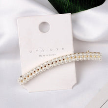 Load image into Gallery viewer, Woman elegant geometric pearl hairpins and hair clips