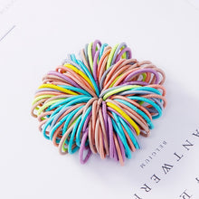 Load image into Gallery viewer, 100PCS Candy Colors Nylon  Rubber Bands Safe Elastic Hair Bands Ponytail Holder Kids/woman Hair Accessories