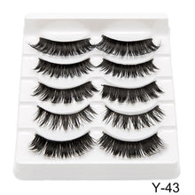Load image into Gallery viewer, SEXYSHEEP 5Pairs 3D Mink Hair False Eyelashes