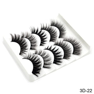 SEXYSHEEP 5Pairs 3D Mink Hair False Eyelashes