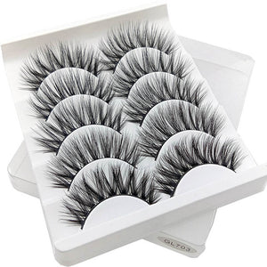 SEXYSHEEP 5Pairs 3D Mink Hair False Eyelashes