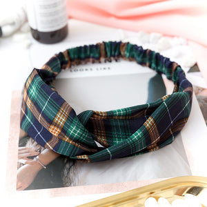Vintage polyester knot elastic Headband