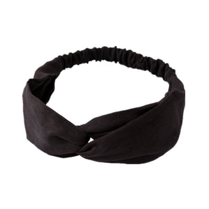 Vintage polyester knot elastic Headband