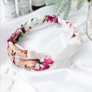 Vintage polyester knot elastic Headband
