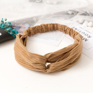 Vintage polyester knot elastic Headband