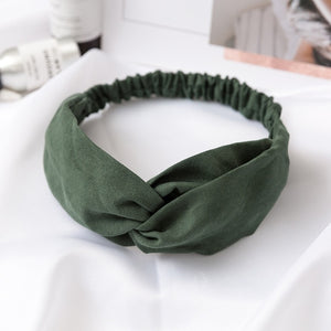 Vintage polyester knot elastic Headband