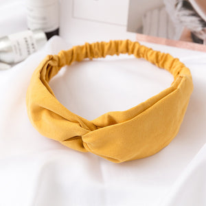 Vintage polyester knot elastic Headband