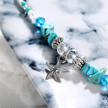Load image into Gallery viewer, Starfish/ Beads/ Stone Anklet