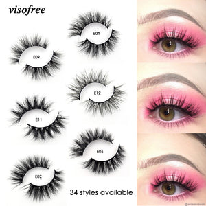 3D reusable handmade mink Eyelashes 100% Cruelty free Lashes