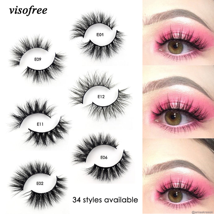 3D reusable handmade mink Eyelashes 100% Cruelty free Lashes