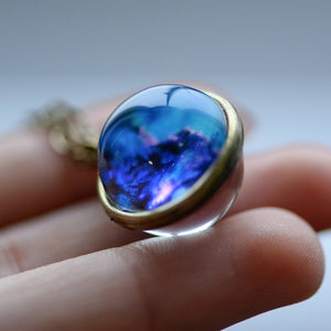 Galaxy Double Sided Pendant Necklace
