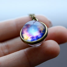 Load image into Gallery viewer, Galaxy Double Sided Pendant Necklace