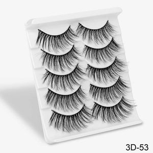 SEXYSHEEP 5Pairs 3D Mink Hair False Eyelashes
