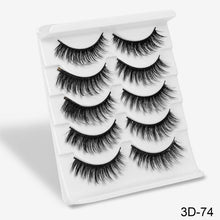 Load image into Gallery viewer, SEXYSHEEP 5Pairs 3D Mink Hair False Eyelashes