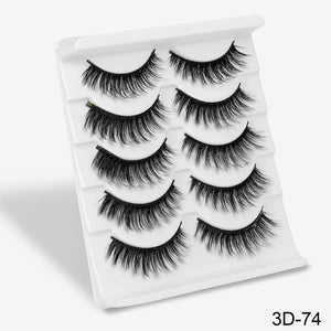 SEXYSHEEP 5Pairs 3D Mink Hair False Eyelashes