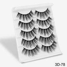 Load image into Gallery viewer, SEXYSHEEP 5Pairs 3D Mink Hair False Eyelashes
